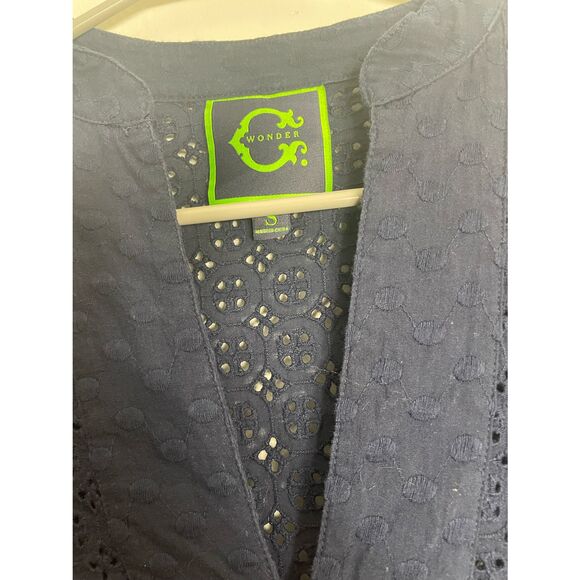 Long Sleeve Navy Top C Wonder Size Small - Picture 4 of 4